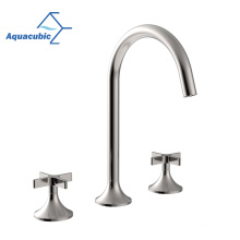 Aquacúbico High Arc Slim escovado níquel ampla torneira de banheiro da bacia